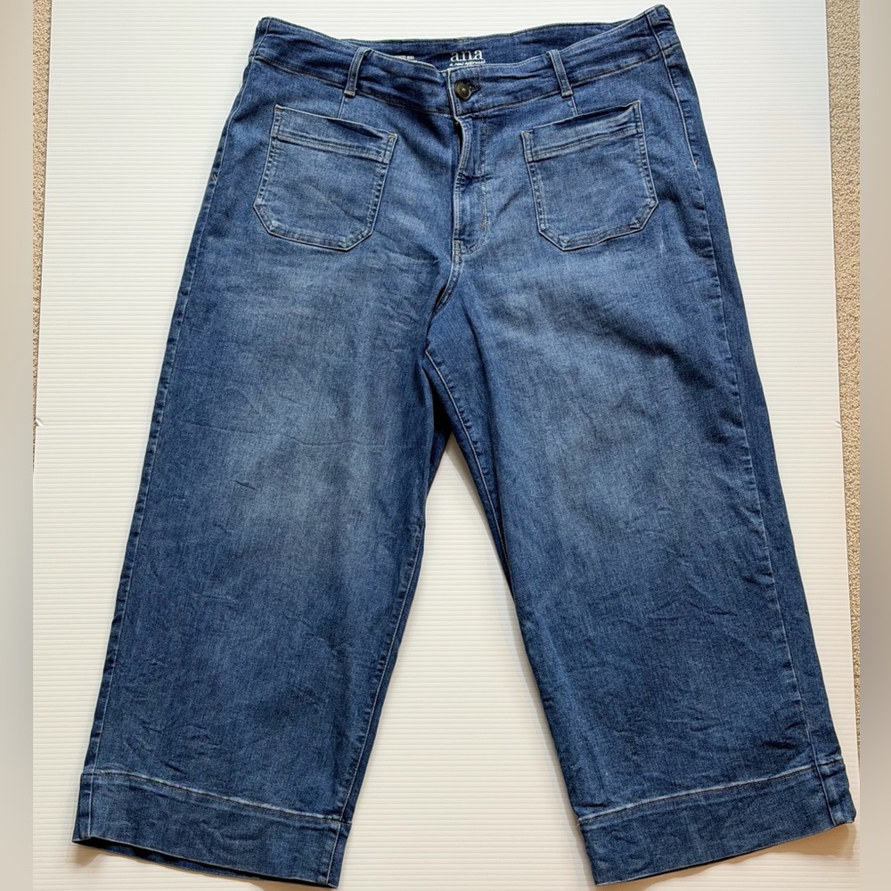 A.N.A. High Rise Wide-Leg Cropped Jeans